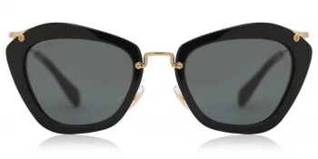 Image of Miu Miu Noir Sunglasses Black 1AB1A1 55mm