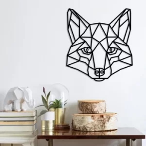 Image of Fox 2 Black Decorative Metal Wall Accessory