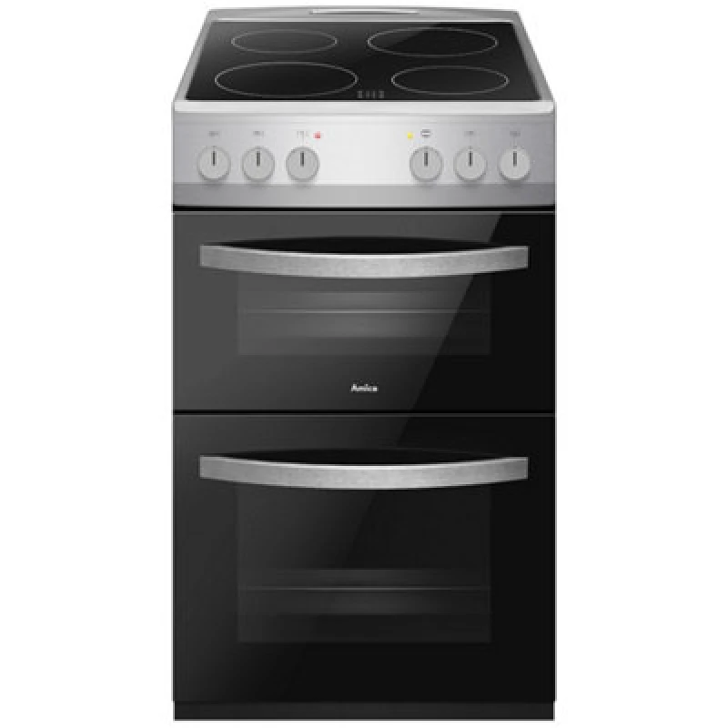 Image of Amica AFC502SS 50cm Electric Cooker - Silver AFC502SS Silver
