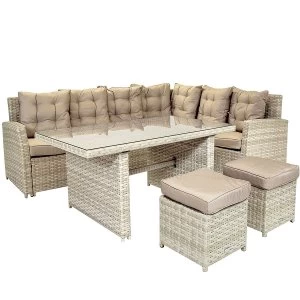 Image of Charles Bentley Roma Multifunction Casual Dining Set - Beige