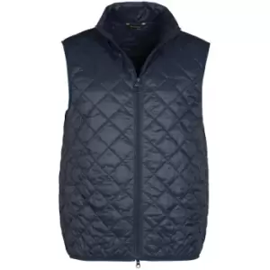 Image of Barbour Mens Essential Diamond Quilted Gilet Navy Medium
