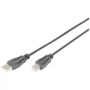 Image of Digitus USB cable USB-A plug, USB-B plug 3m Black DB-300105-030-S