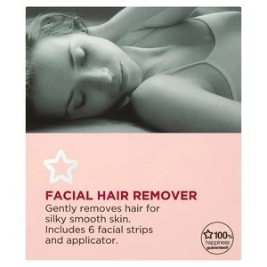 Image of Superdrug Facial Hair Remover Strips x6