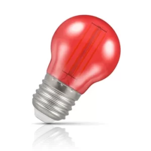 Image of Crompton Golfball LED Light Bulb E27 4.5W (25W Eqv) Red IP65 Harlequin