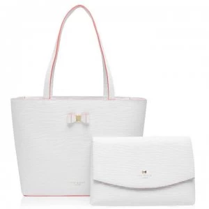 Image of Ted Baker Deannah Bow Shopper Bag - ivory