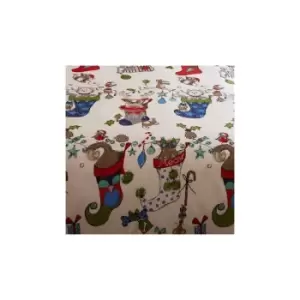 Image of Christmas Pets Double Duvet Cover Set Christmas Bedding Bed Set Reversible - Multicoloured