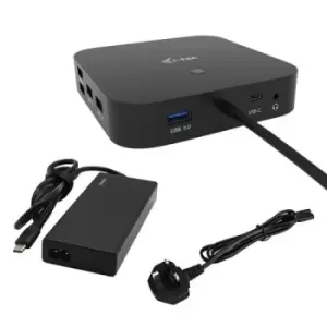 Image of i-tec USB-C HDMI DP Docking Station with Power Delivery 65W + Universal Charger 77 W