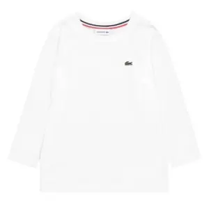 Image of Lacoste Lacoste Essential Long Sleeve T-Shirt Infants - White