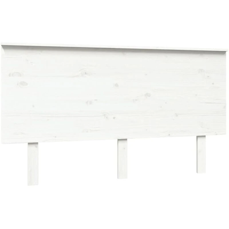 Image of Vidaxl Bed Headboard White 144X6X82.5cm Solid Wood Pine, White 819171