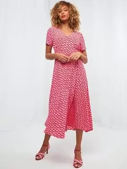 Image of Joe Browns Pretty Butterfly Tea Dress -pink, Pink, Size 8, Women