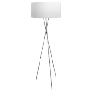 Image of Fondachelli Tripod Floor Lamp Satin Nickel - Eglo