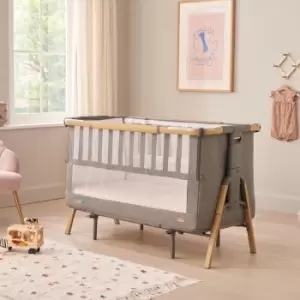 Image of Tutti Bambini Cozee XL Bedside Crib & Cot - Oak / Charcoal
