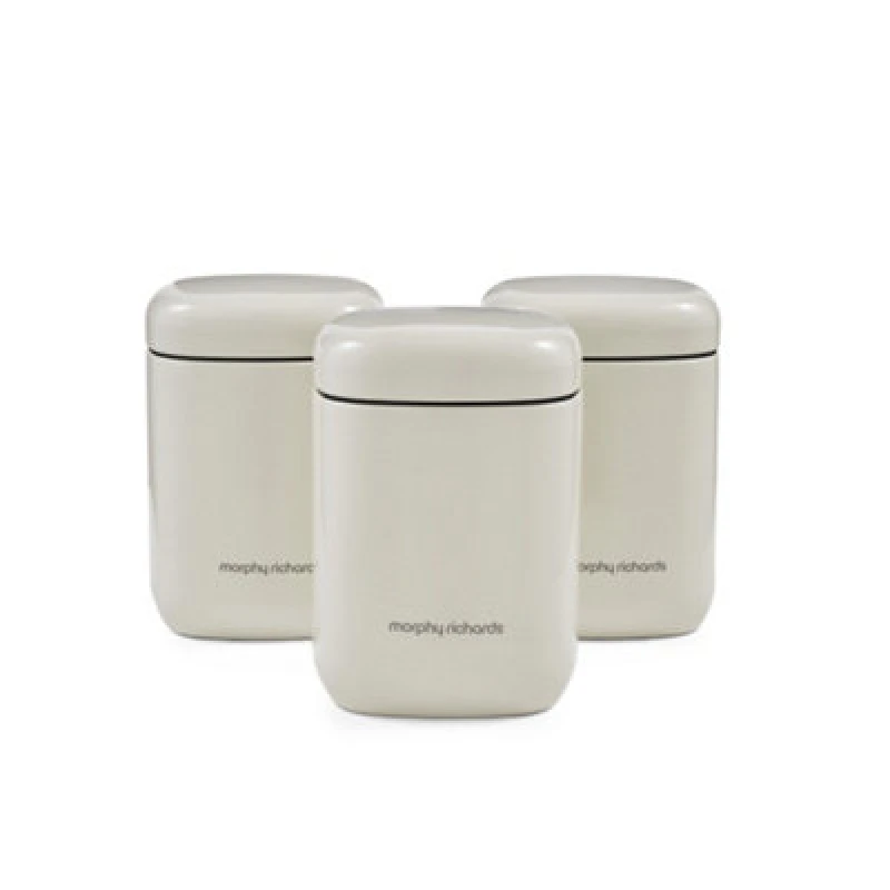Image of Morphy Richards Set of 3 Equip Storage Canisters cream ONE SIZE