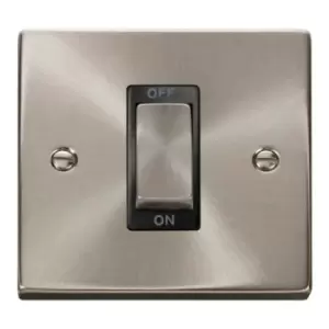 Image of Satin Chrome 1 Gang 45A Double Pole Switch - VPSC500BK - 217196