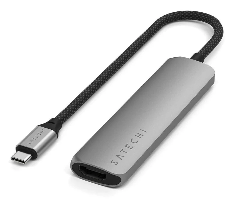 Image of Satechi Satechi ST-P4SM interface hub USB Type-C 10000 Mbps Grey ST-P4SM