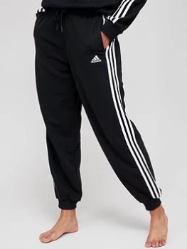 Image of adidas 3 Stripe Loungewear Pants - Black, Size L, Women