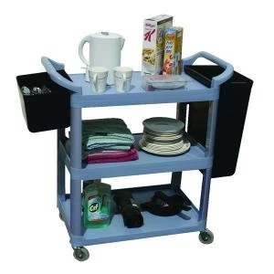 Image of GPC 3 Shelf Service Trolley Grey HI424Y