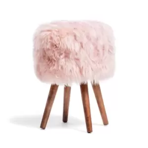 Image of Native Natural Heavenly Pink Sheepskin Stool