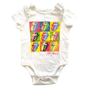 Image of The Rolling Stones - Two-Tone Tongues Kids Baby Grow - White