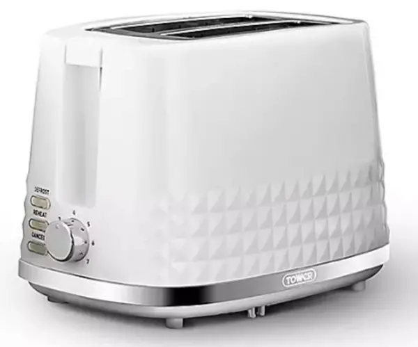 Image of Tower Solitaire T20082WHT 2 Slice Toaster