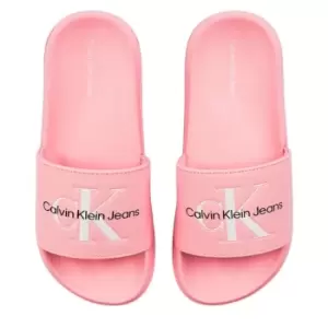 Image of Calvin Klein Jeans Junior Monogram Slides - Pink