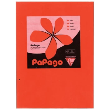 Image of Papago - Card Bright Orange A4 160GSM Pack of 250