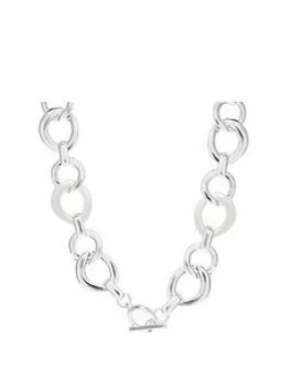 Image of Mood Silver Plated Polished Chain Necklace