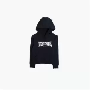 Image of Lonsdale Essential Logo OTH Hoodie Juniors - Black