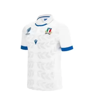 Image of Macron Italy Rugby Away Shirt 2023 2024 Juniors - White