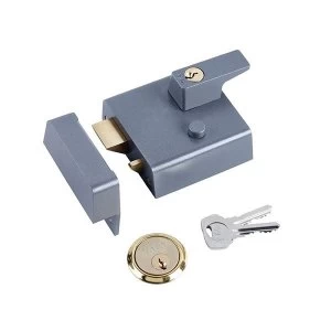 Image of Yale Locks P1 Double Security Nightlatch 60mm Backset Chrome Finish Visi