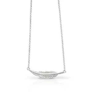 Image of Allegory Symbols Silver Small Feather Necklace