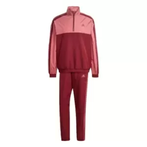 Image of adidas quarter Zip Woven Tracksuit Mens - Red