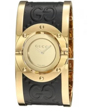 Image of Gucci Twirl Gold Dial Womens Watch YA112444 YA112444