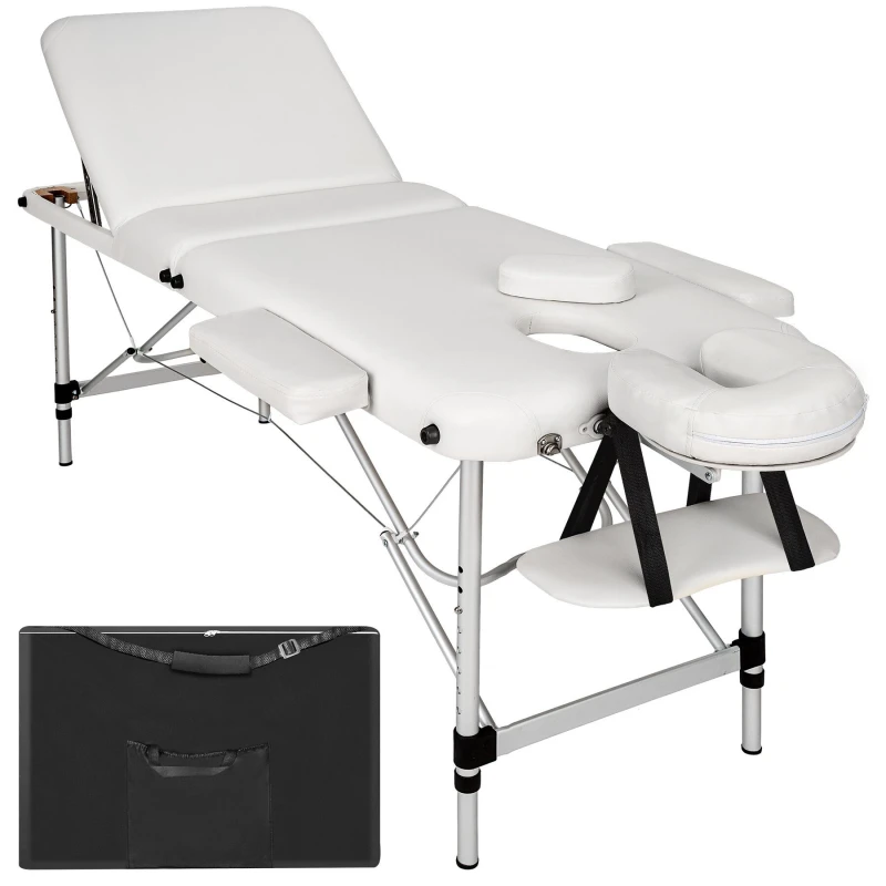 Image of tectake Massage Table in White White Unisex