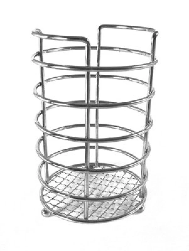 Image of Premier Housewares Interiors By Premier Chrome Multi Purpose Caddy, Polished Metal Storage Holder For Kitchen, Bathroom, Or Office