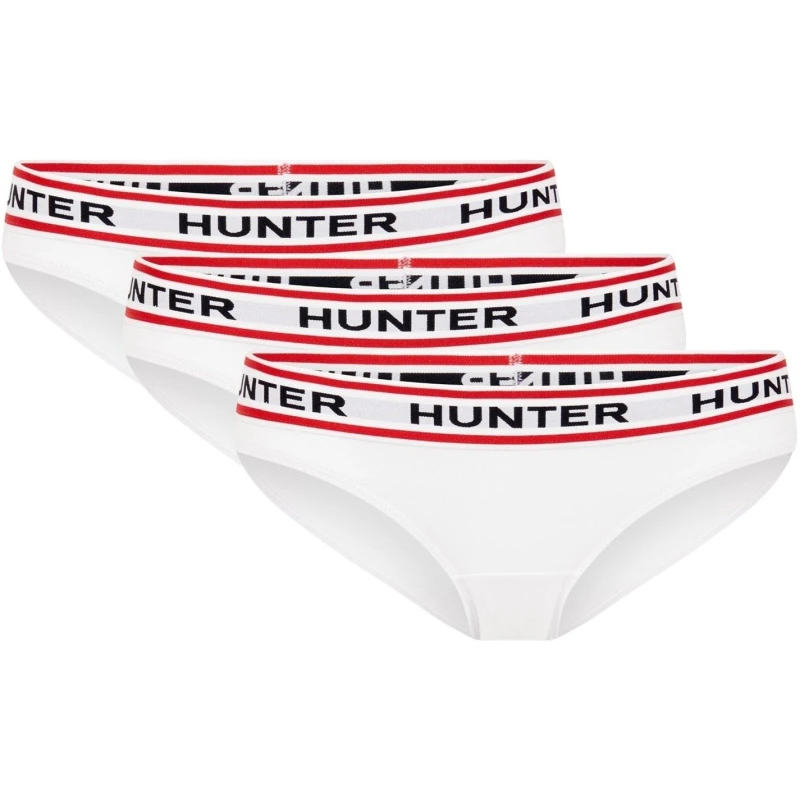 Image of Hunter 3 Pack Bikini Briefs Womens Bright White female 12-14 (M)