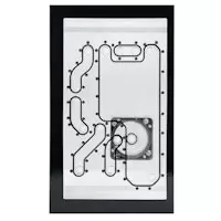 Image of Stealkey Customs Lian Li O11D Mini Front MK2 D5 Distroplate - Acrylic - Black