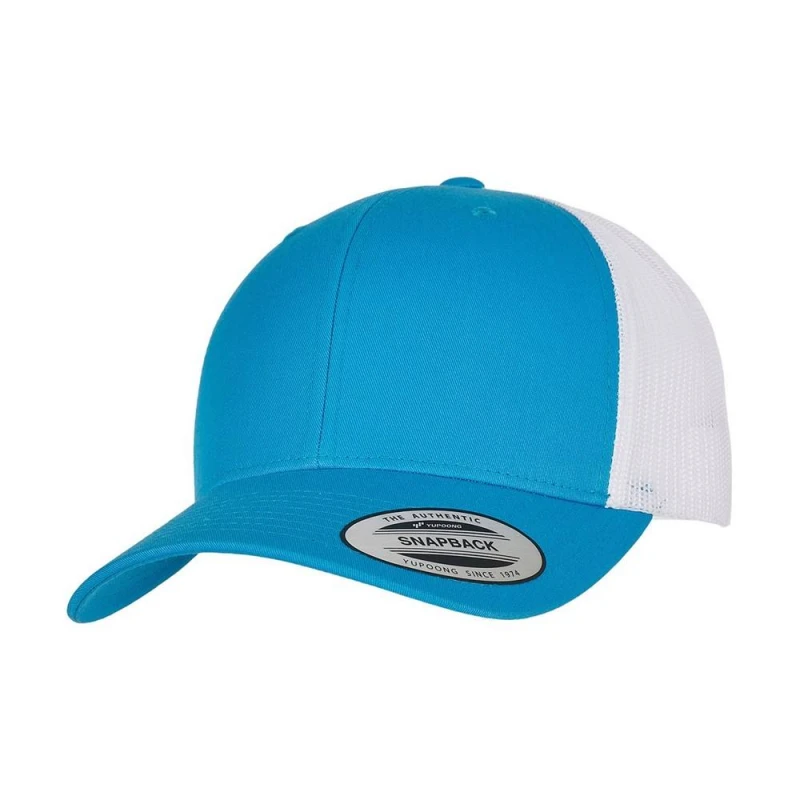 Image of Flexfit Mens Retro Two Tone Trucker Cap in Turquoise Turquoise Male One Size