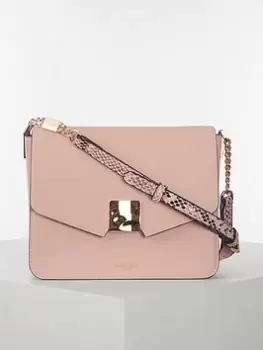 Image of Luella Grey Vivienne Molten Square Clasp Crossbody - Blush, Pink, Women