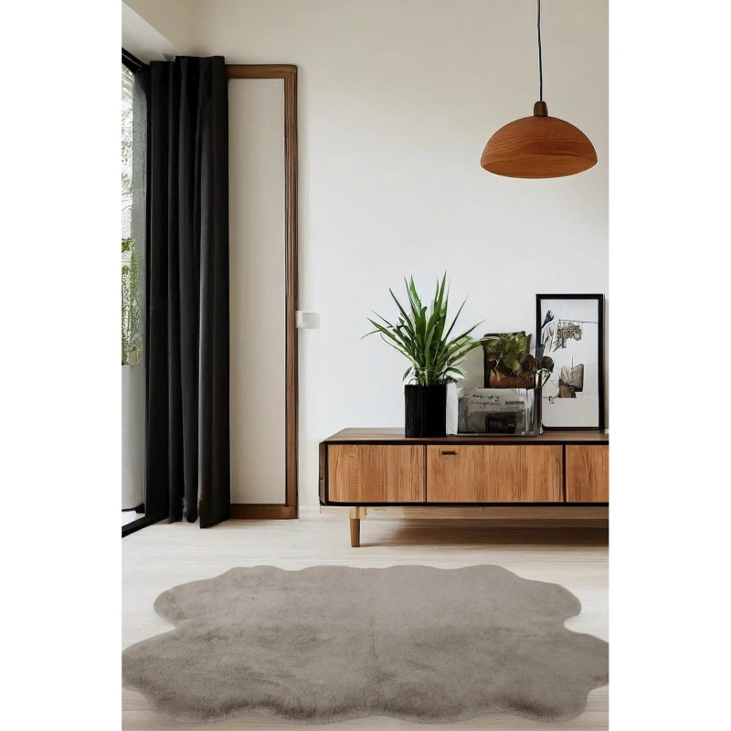 Image of Homemaker Luxury Fur Rug Natural unisex 105x140cm