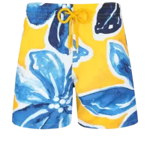 Image of Men Swim Trunks Ultra-light And Packable Raiatea - Mahina - Yellow - Size M - Vilebrequin