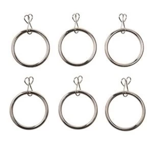 Image of Colours Steel Curtain Ring Dia25mm Pack of 6