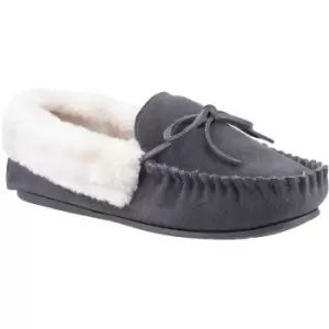 Image of Cotswold Womens Sopworth Slip On Suede Moccasin Slippers UK Size 7 (EU 40)