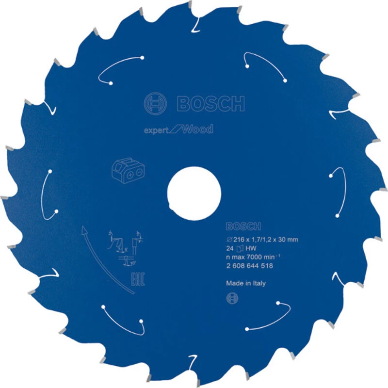 Image of Bosch Expert Wood Cutting Cordless Mitre Saw Blade 2608644518 Diameter: 216mm
