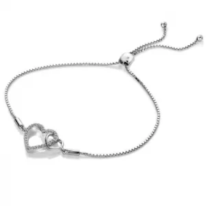 Image of Hot Diamonds Togetherness Silver Topaz Hearts Bracelet