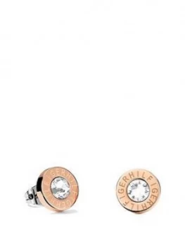 Image of Tommy Hilfiger Ladies Rose Gold Ip Stainless Steel Earrings