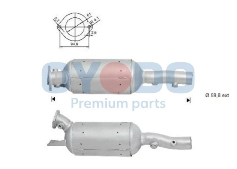 Image of Oyodo 20N0075-OYO Particulate Filter Soot-/ Particle Filter,exhaust system (1256)