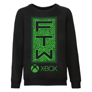 Image of Xbox Boys FTW Sweatshirt (5-6 Years) (Black/Green)