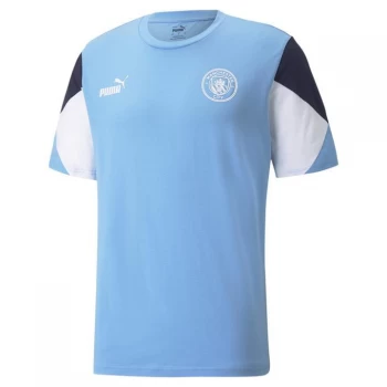 Image of Puma Manchester City Cult T Shirt Mens - Blue/White