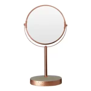 Image of Table Mirror in Concrete & Copper